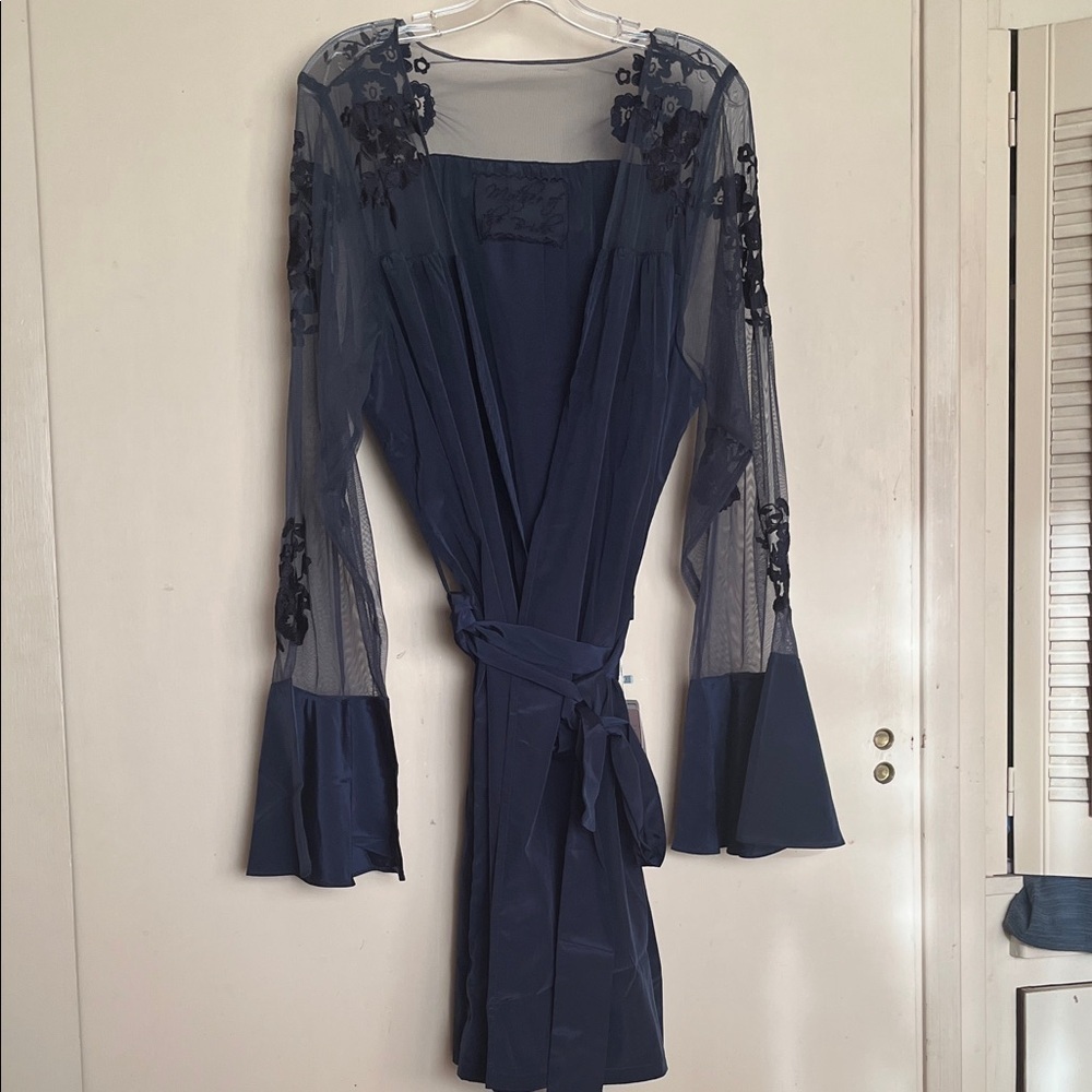 Robed with Love NWT Navy Blue Lace Robe/ Mother of the Bride 1X